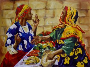 bartering-at-the-market-acrylics