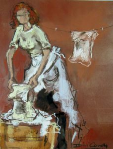 washing-lady-rinsing-pastel-2013